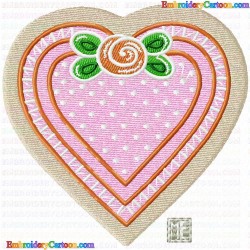 Hearts 4 Embroidery Design