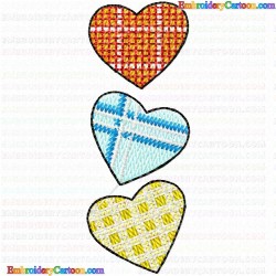 Hearts 58 Embroidery Design