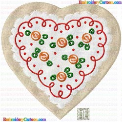 Hearts 6 Embroidery Design