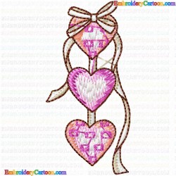 Hearts 81 Embroidery Design