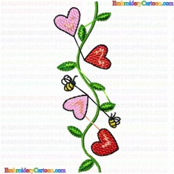 Hearts 91 Embroidery Design