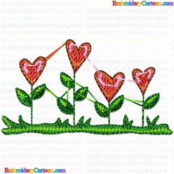 Hearts 92 Embroidery Design