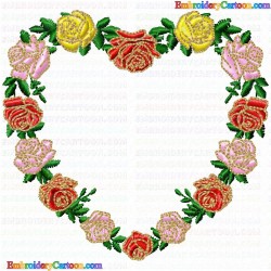 Hearts 96 Embroidery Design