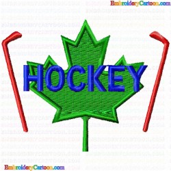 Hockey 16 Embroidery Design