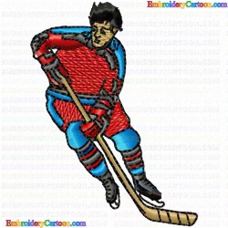 Hockey 27 Embroidery Design