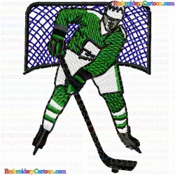 Hockey 30 Embroidery Design