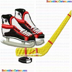 Hockey 34 Embroidery Design