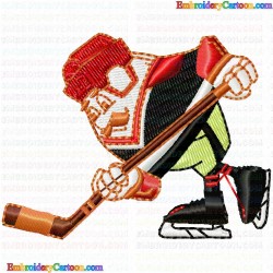 Hockey 42 Embroidery Design