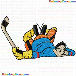 Hockey 43 Embroidery Design