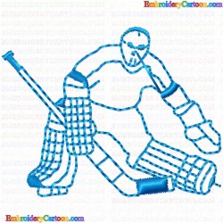 Hockey 44 Embroidery Design