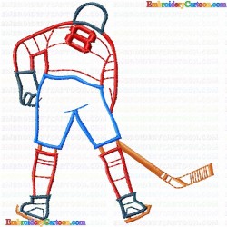 Hockey 5 Embroidery Design