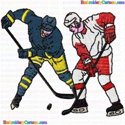 Hockey 7 Embroidery Design