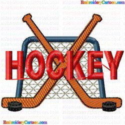 Hockey 8 Embroidery Design