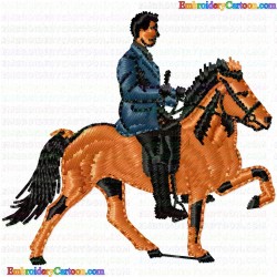 Horseback Riding 10 Embroidery Design