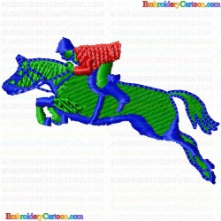 Horseback Riding 14 Embroidery Design