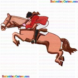 Horseback Riding 1 Embroidery Design