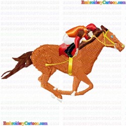 Horseback Riding 22 Embroidery Design