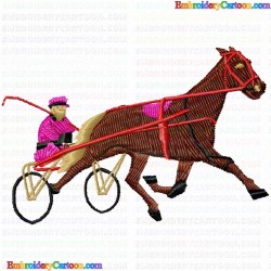 Horseback Riding 23 Embroidery Design