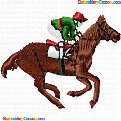 Horseback Riding 24 Embroidery Design