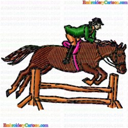 Horseback Riding 25 Embroidery Design