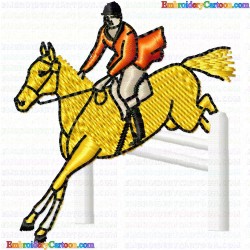 Horseback Riding 26 Embroidery Design