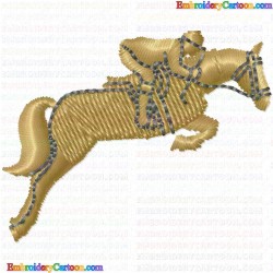 Horseback Riding 28 Embroidery Design