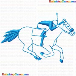 Horseback Riding 29 Embroidery Design