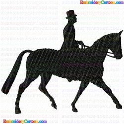 Horseback Riding 32 Embroidery Design