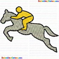 Horseback Riding 4 Embroidery Design