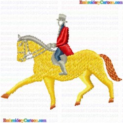 Horseback Riding 5 Embroidery Design