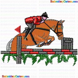 Horseback Riding 8 Embroidery Design