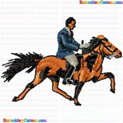 Horseback Riding 9 Embroidery Design