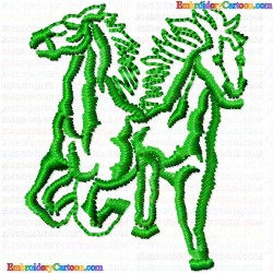 Horses 161 Embroidery Design