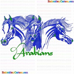 Horses 185 Embroidery Design