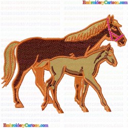 Horses 301 Embroidery Design