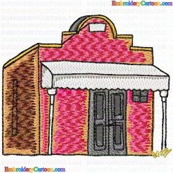 Houses Bulding 10 Embroidery Design