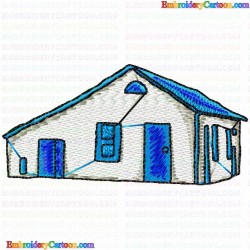 Houses Bulding 12 Embroidery Design