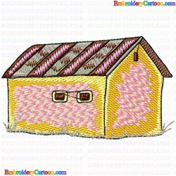 Houses Bulding 13 Embroidery Design