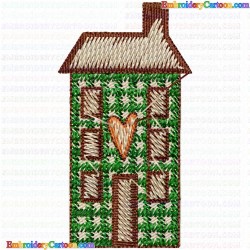 Houses Bulding 1 Embroidery Design