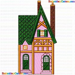 Houses Bulding 23 Embroidery Design