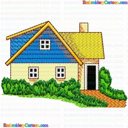 Houses Bulding 32 Embroidery Design