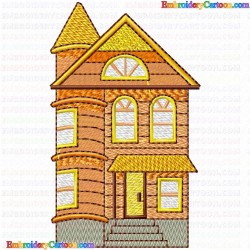 Houses Bulding 35 Embroidery Design