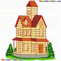 Houses Bulding 40 Embroidery Design