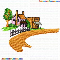 Houses Bulding 46 Embroidery Design