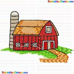 Houses Bulding 47 Embroidery Design