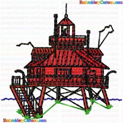 Houses Bulding 52 Embroidery Design