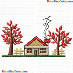 Houses Bulding 53 Embroidery Design