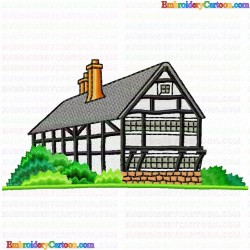 Houses Bulding 60 Embroidery Design