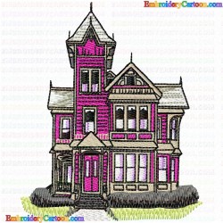 Houses Bulding 62 Embroidery Design