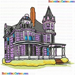 Houses Bulding 63 Embroidery Design